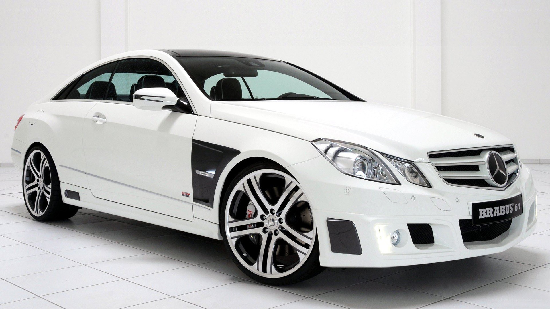 white brabus coupe car