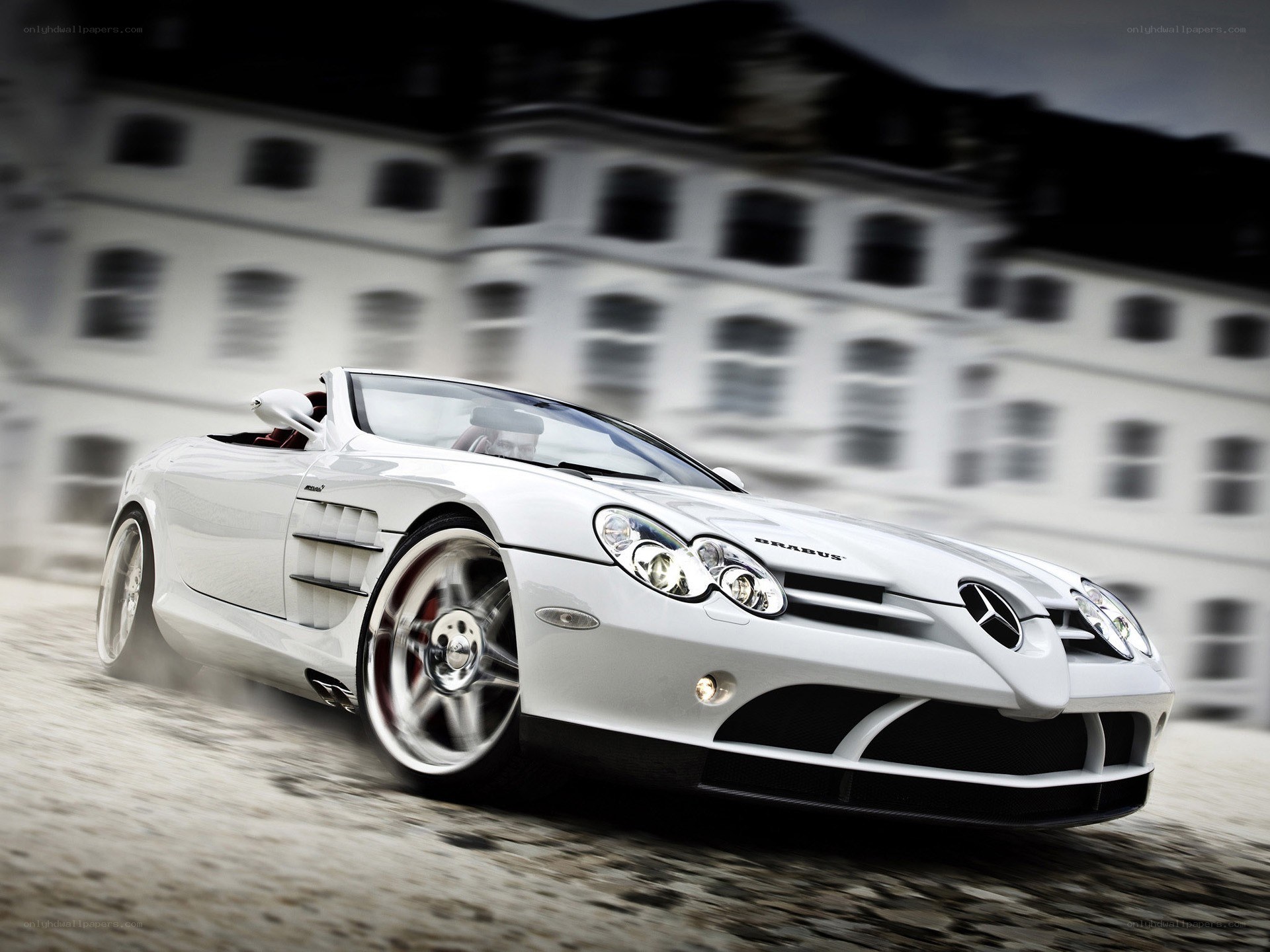 White Brabus Mercedes SLR