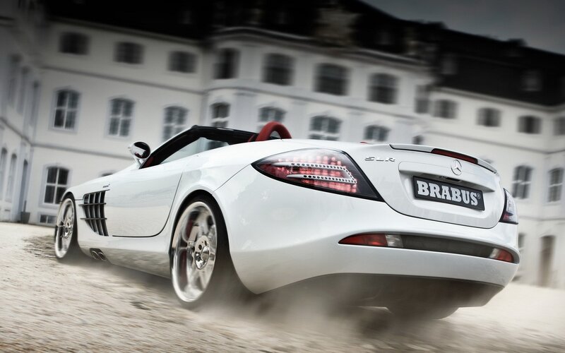 White Brabus SLR on gravel