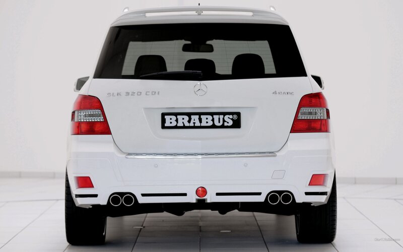 white brabus suv rear view