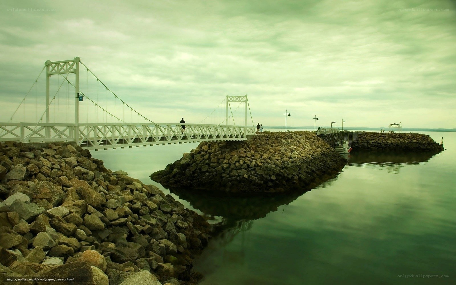 White Bridge Over Calm Water