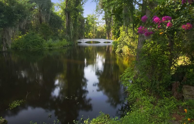White Bridge over River