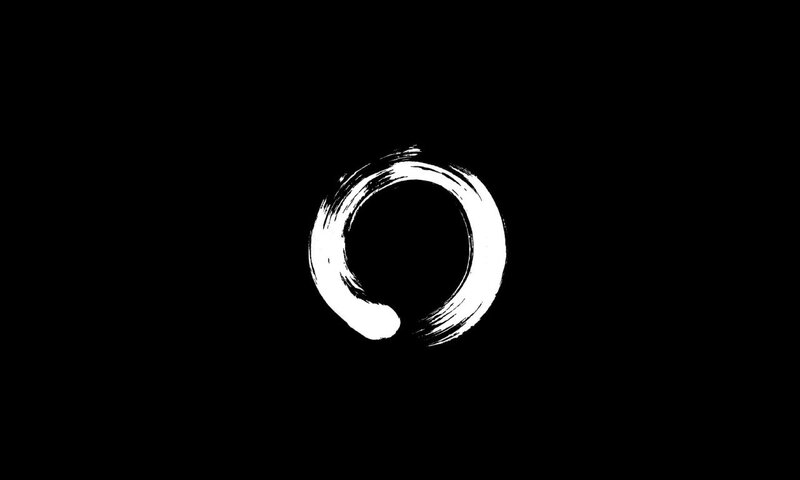 White Brushstroke Circle