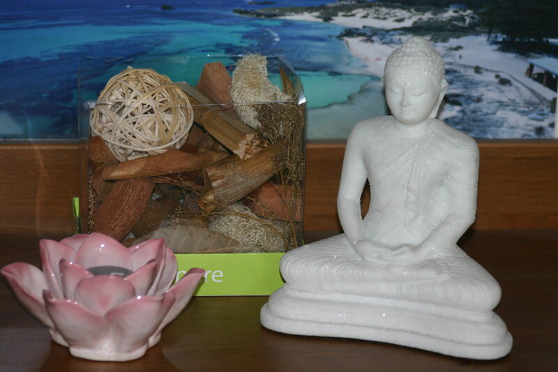 White Buddha Statue — Serene