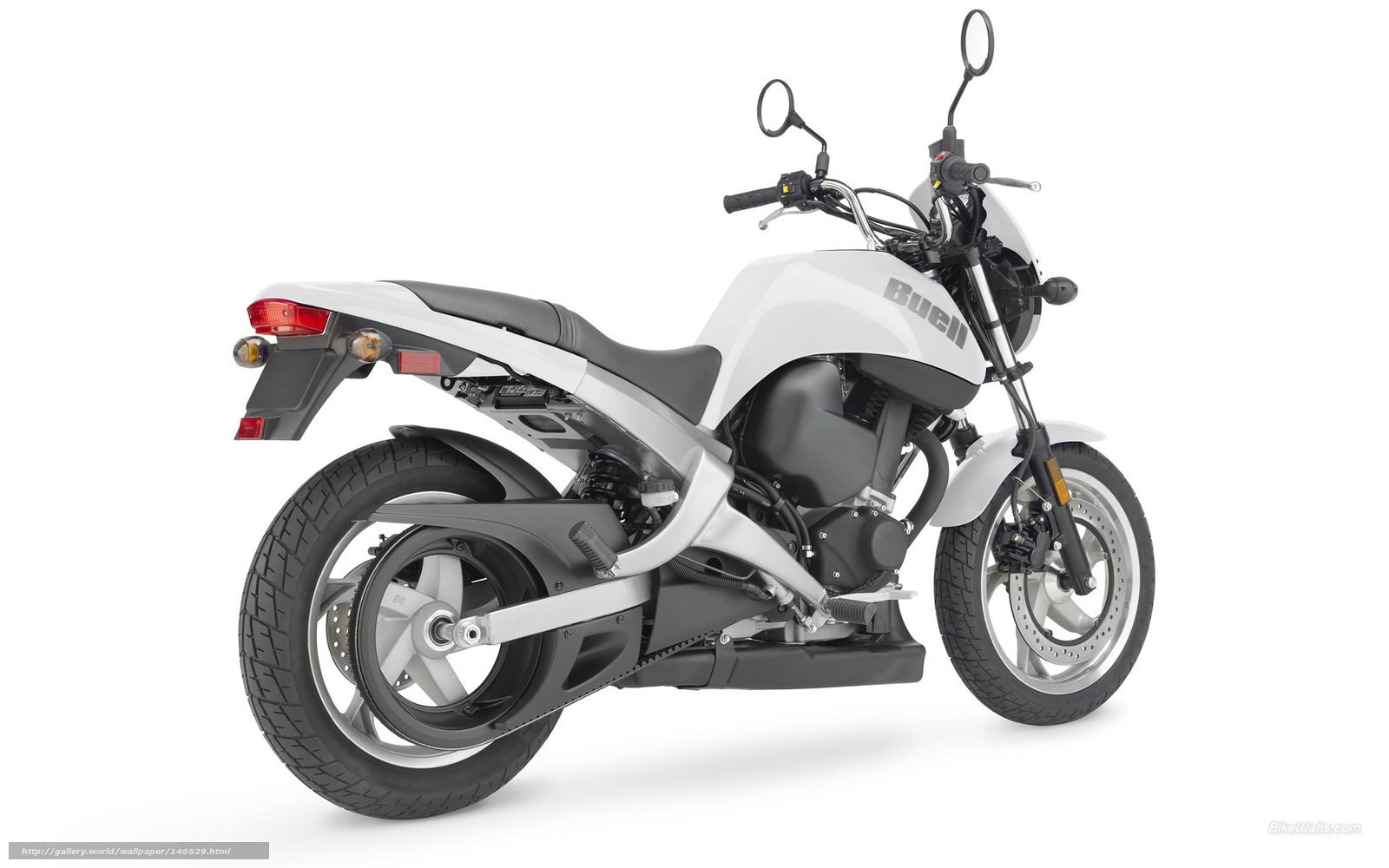 White Buell motorcycle