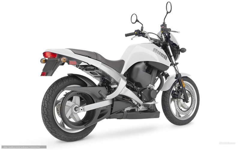 White Buell Motorcycle — Neutral