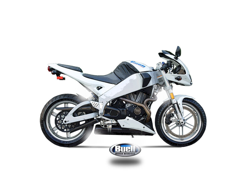 White Buell sport motorcycle