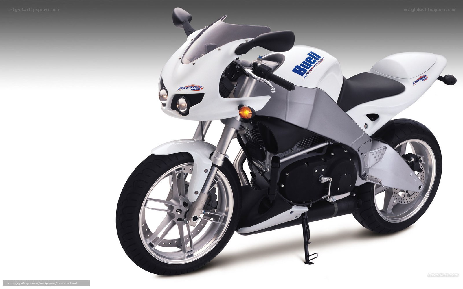 white Buell sport motorcycle