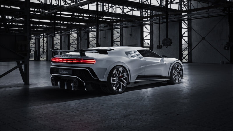 White Bugatti Centodieci — Dramatic