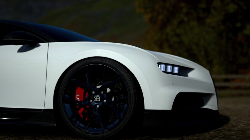 White Bugatti Chiron — Dramatic, 3d Render
