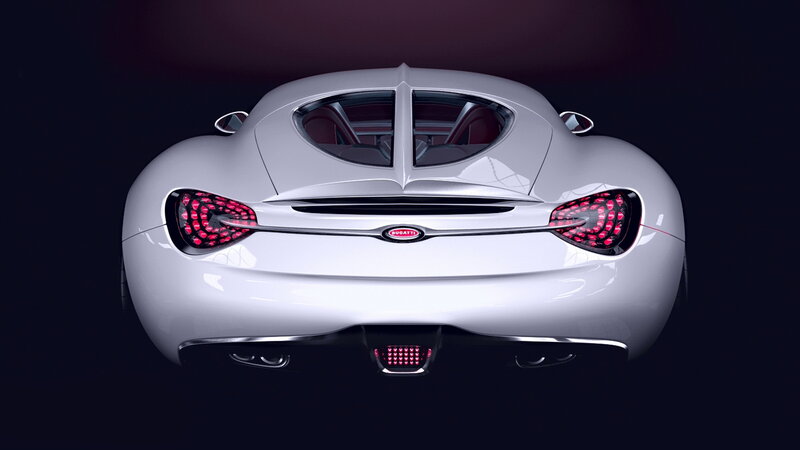 White Bugatti Concept Car