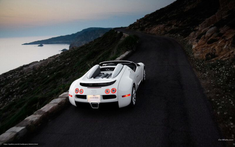 White Bugatti Convertible