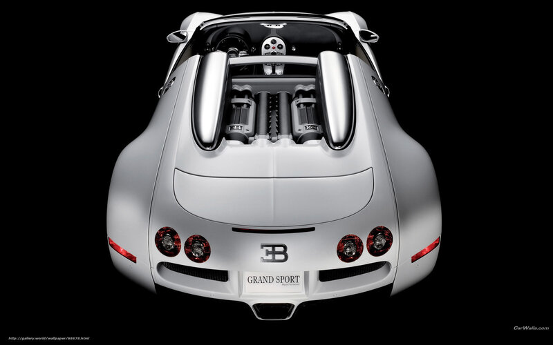 White Bugatti Grand Sport — Silver