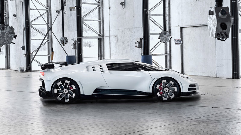 White Bugatti Hypercar — Industrial, Photograph
