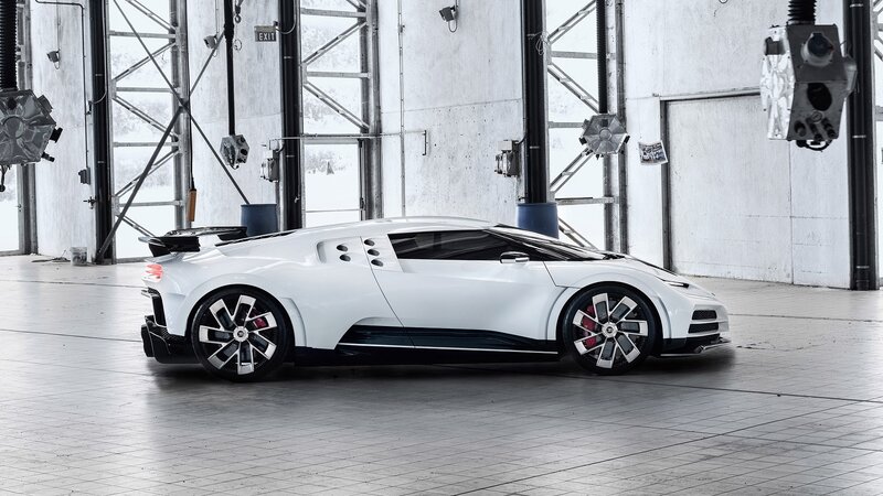 White Bugatti Hypercar — Industrial