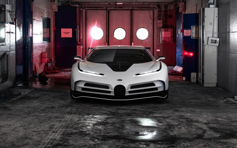 White Bugatti Hypercar