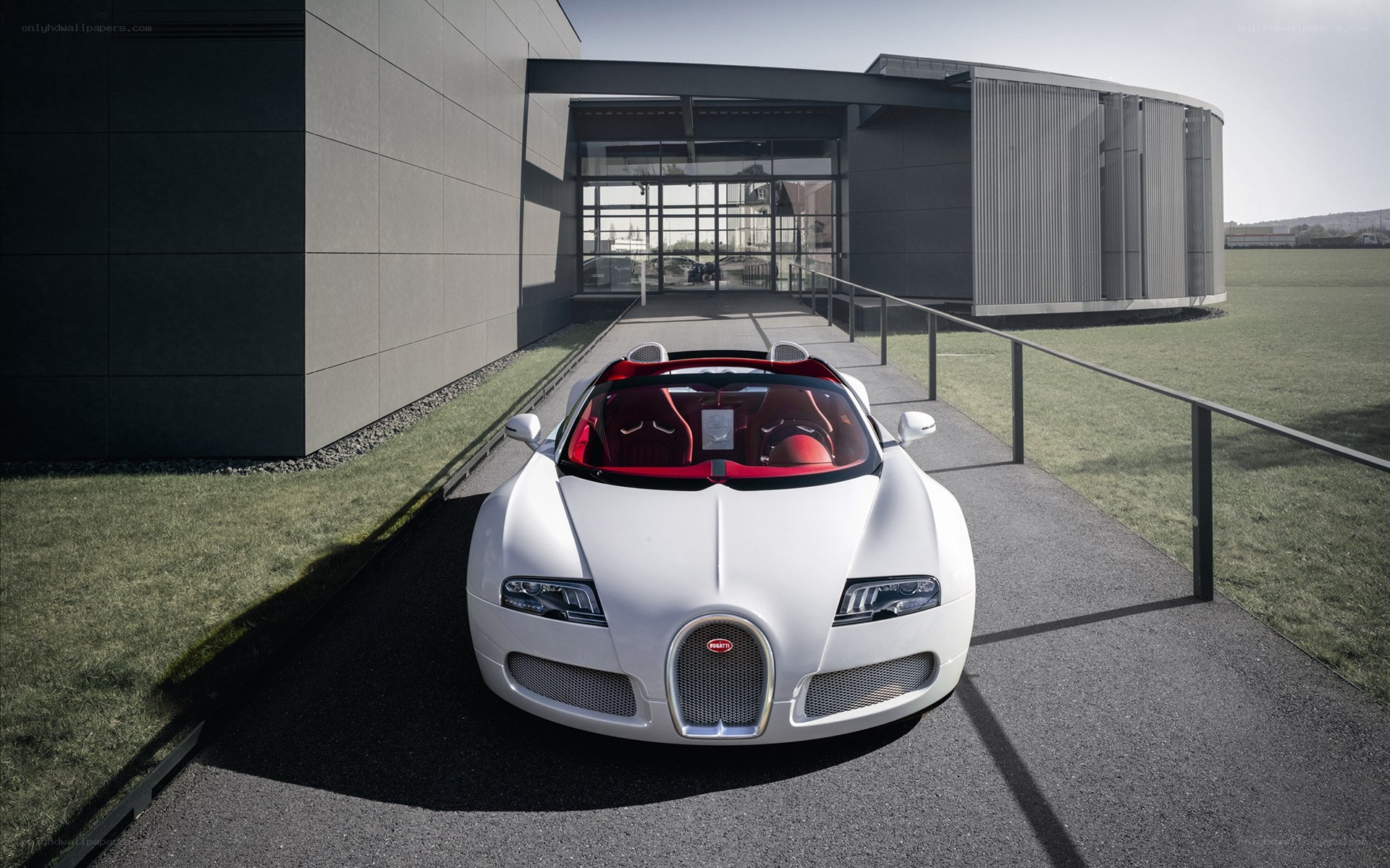 White Bugatti Veyron convertible