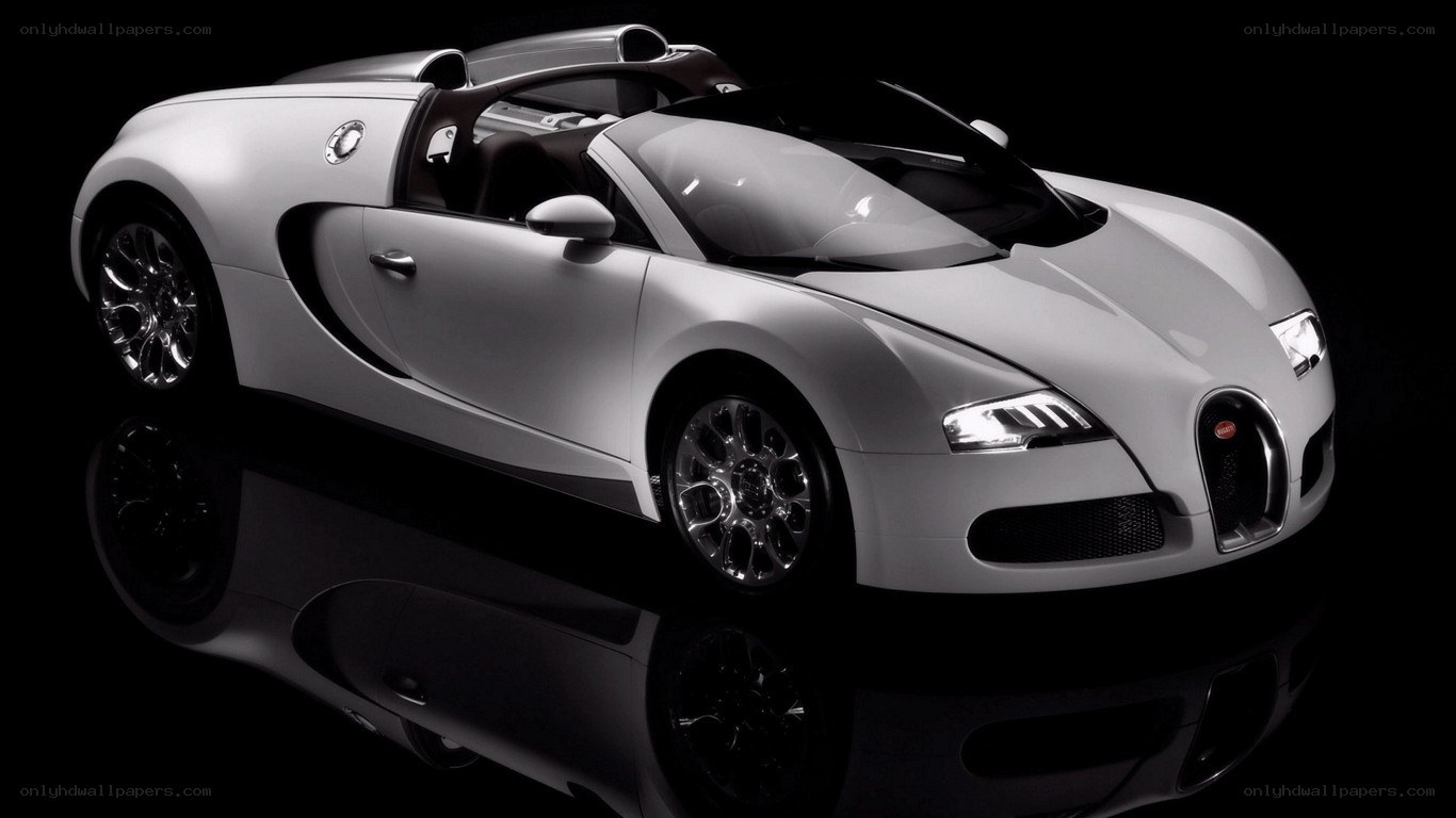 White Bugatti Veyron convertible