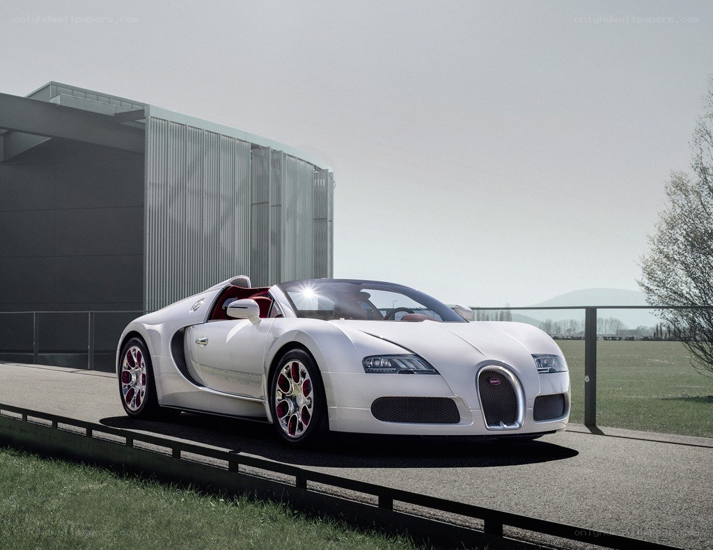 White Bugatti Veyron convertible