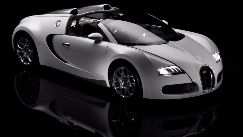 White Bugatti Veyron convertible