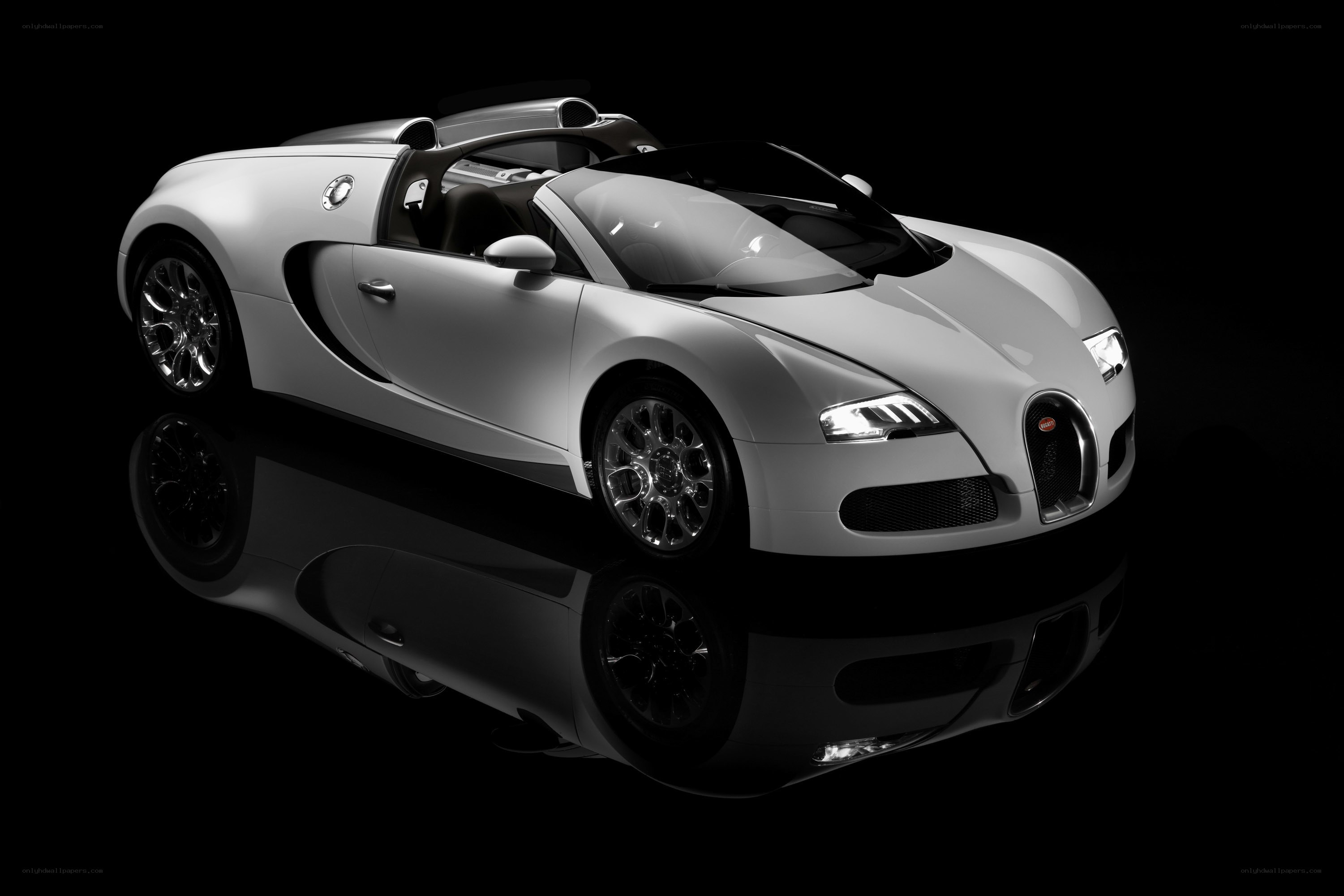 White Bugatti Veyron convertible