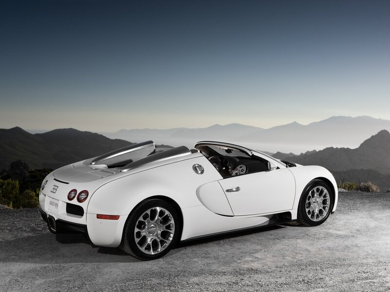 White Bugatti Veyron convertible