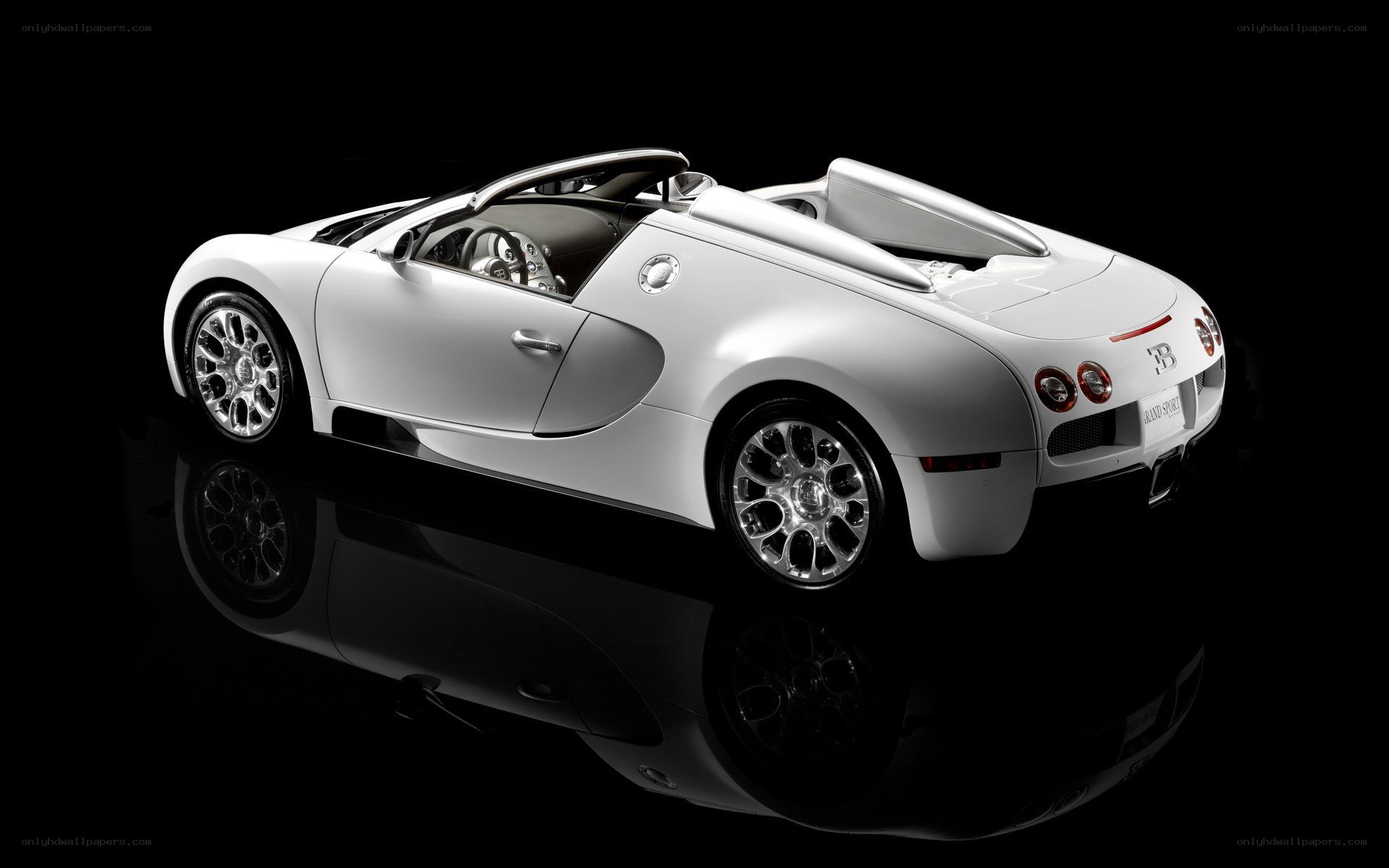 White Bugatti Veyron convertible