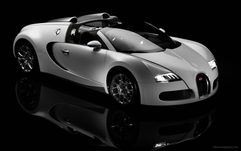 White Bugatti Veyron convertible