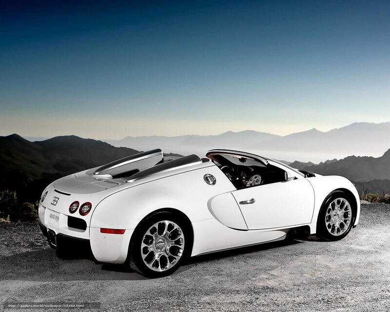 White Bugatti Veyron convertible