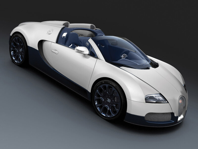 White Bugatti Veyron — Dramatic, 3d Render