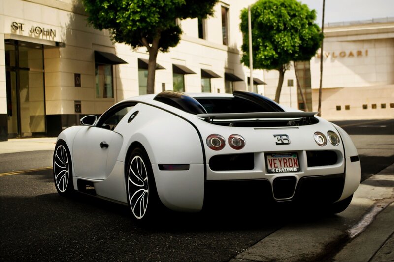 White Bugatti Veyron — Dramatic, Afternoon, Photograph, Car