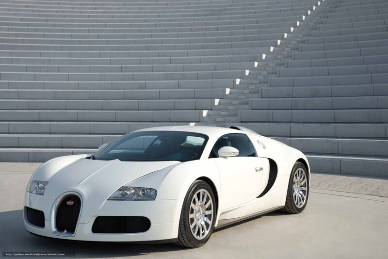 White Bugatti Veyron — Dramatic, Afternoon, Photograph