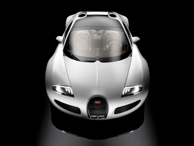 White Bugatti Veyron — Dramatic, Photograph, Car, Headlights