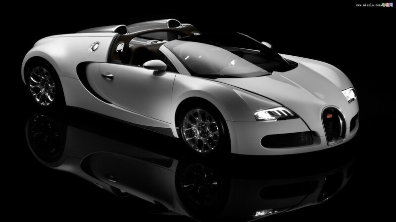White Bugatti Veyron — Dramatic, Photograph, Car, Reflective Surface