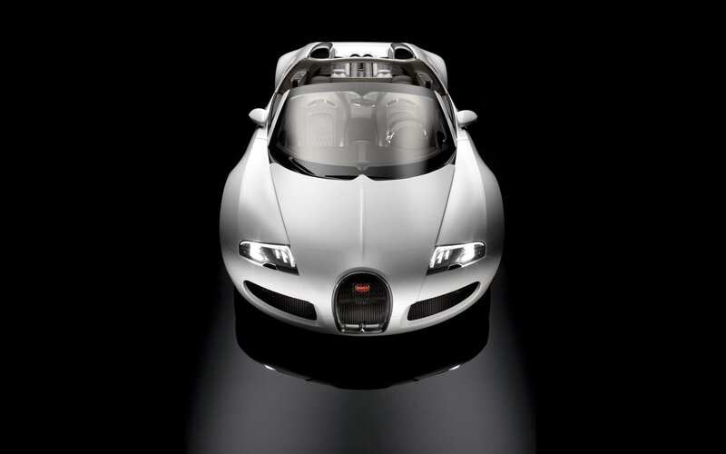 White Bugatti Veyron from above