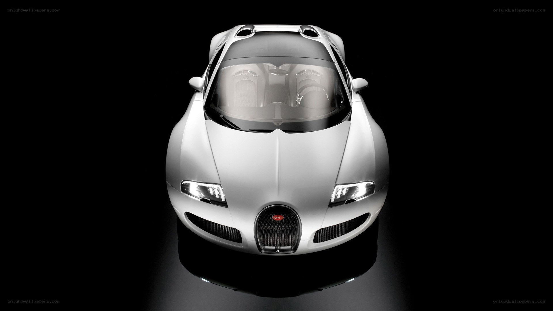 White Bugatti Veyron front view