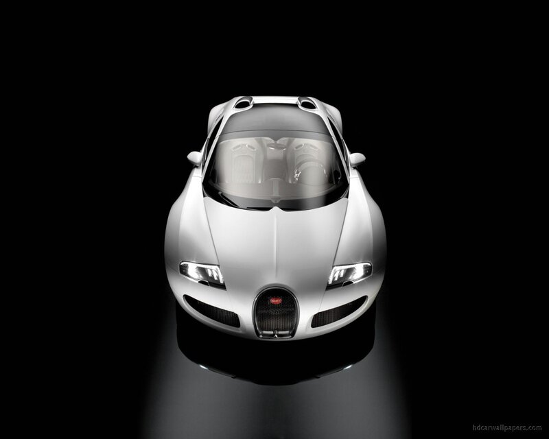 White Bugatti Veyron front view