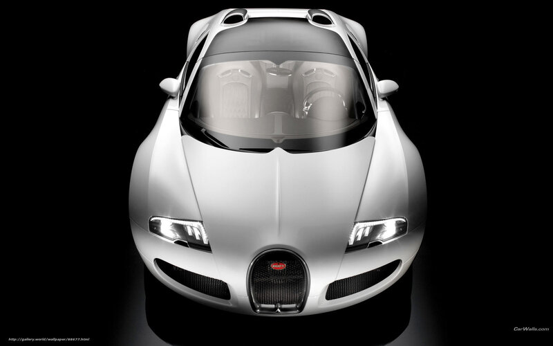 white bugatti veyron front view
