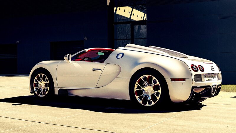 white bugatti veyron grand sport