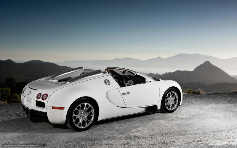 White Bugatti Veyron — Serene, Afternoon, Photograph