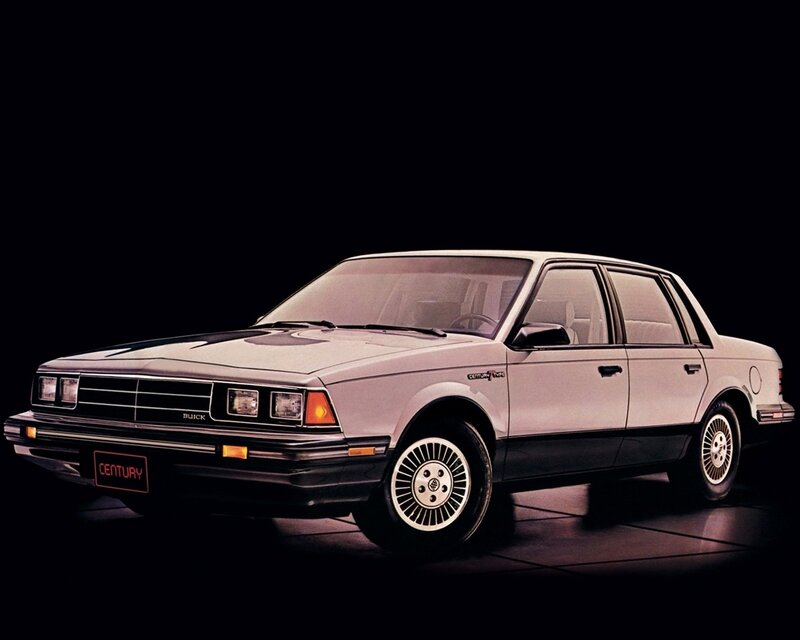 White Buick Century sedan