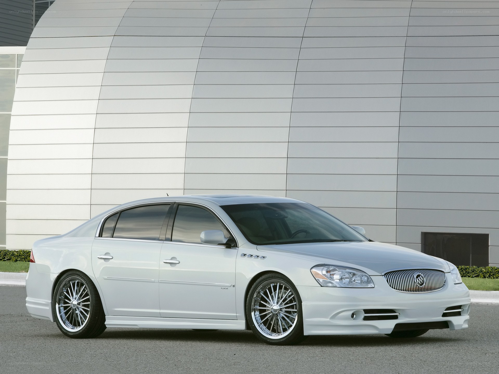 White Buick Lucerne sedan