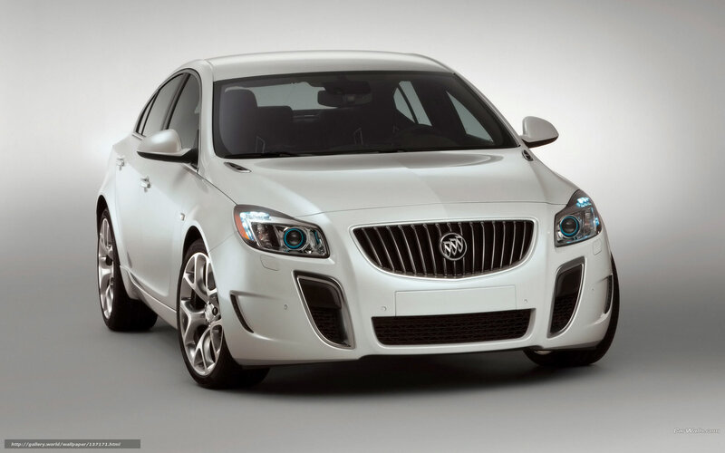 White Buick sedan front view