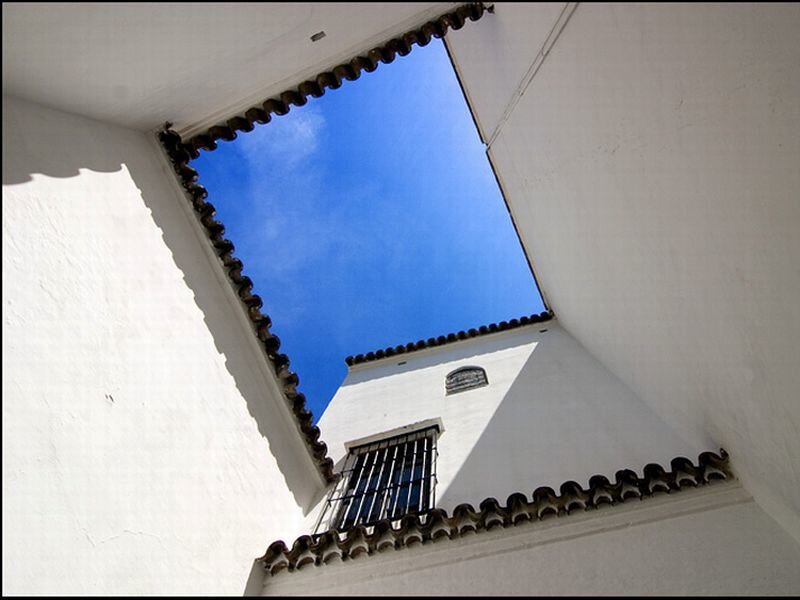 White Building Courtyard
