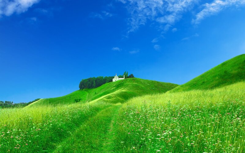 White Building on Hill