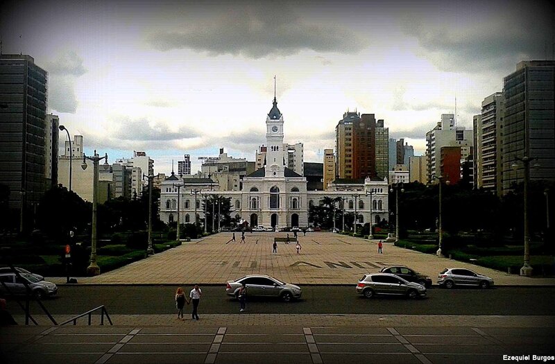 White Building with Clock Tower