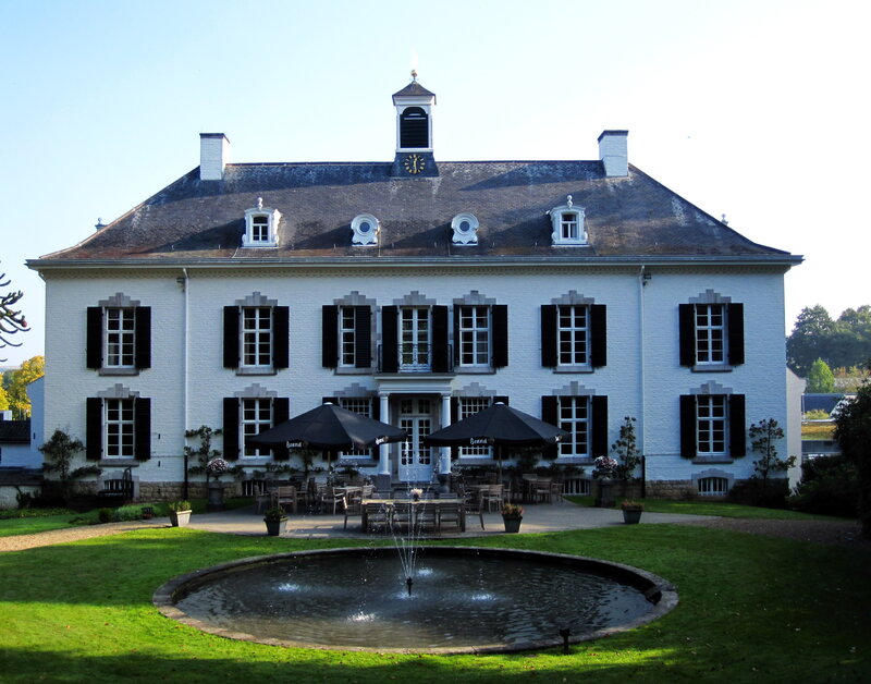 White Building with Fountain