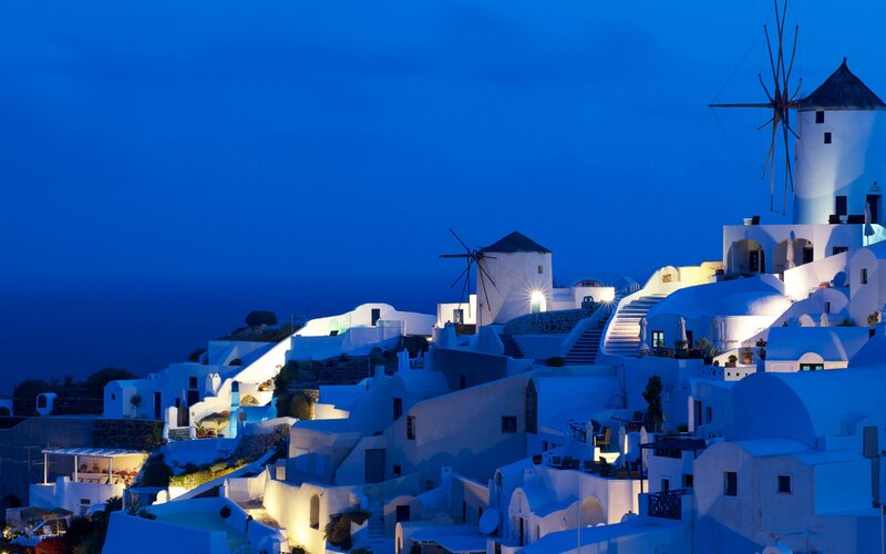 White Buildings at Night