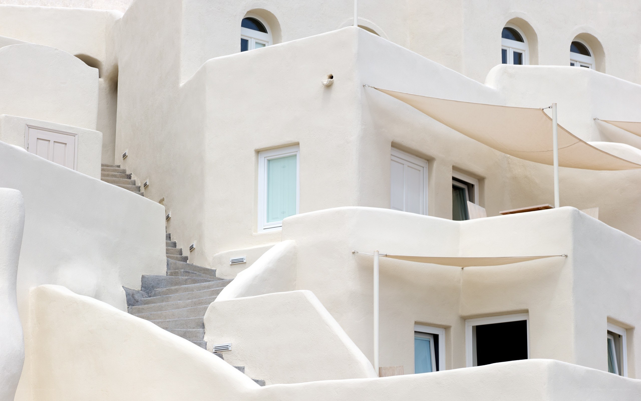 White buildings in Santorini