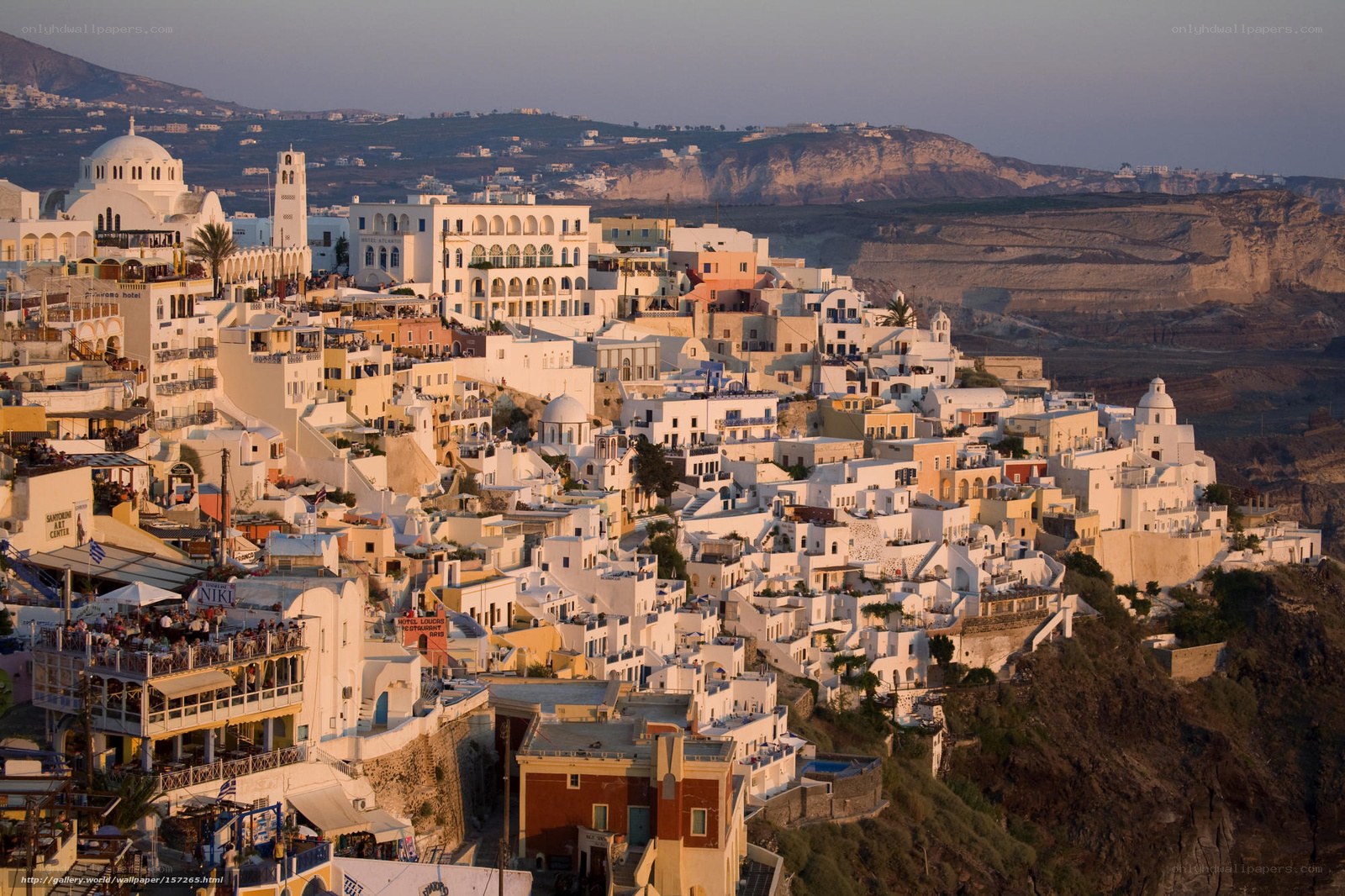 White buildings on a cliffside